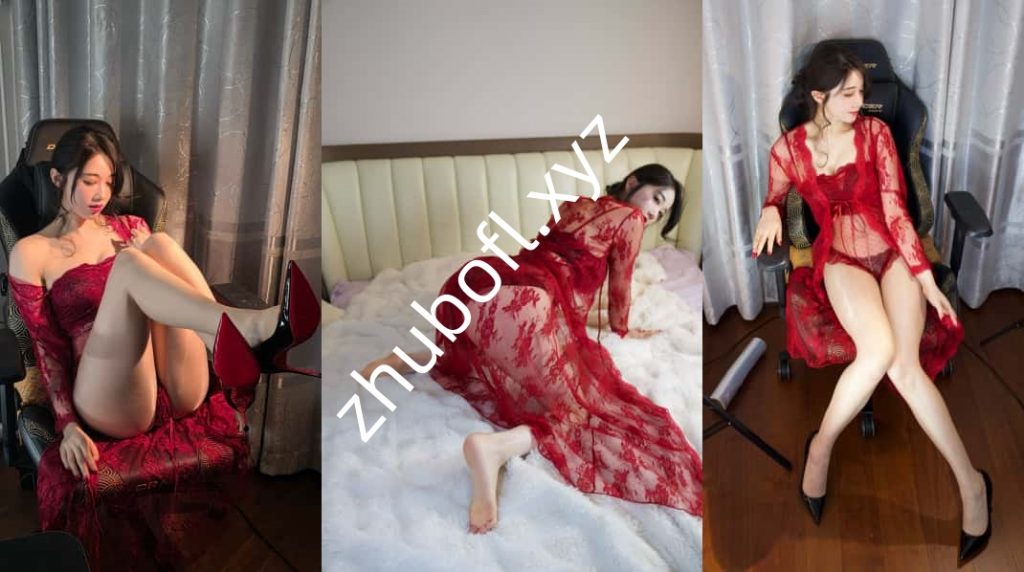 老牌主播@轩子巨2兔 定制透视薄纱红裙写真64P/6V/2.2G